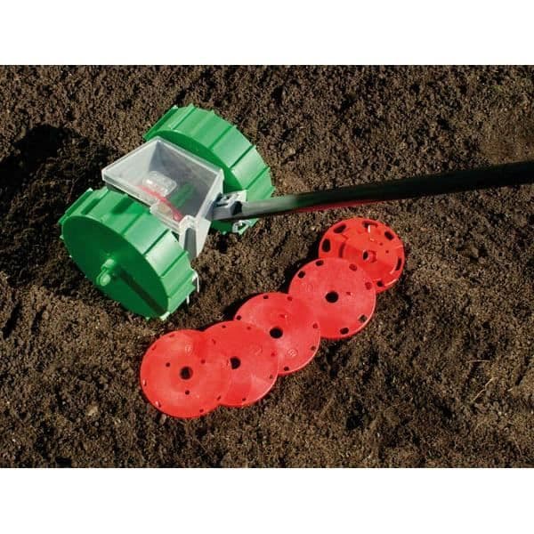"Super Seeder" såmaskin med 6 såskivor för grönsaker - Justerbart djup - 3 olika såsträckor
