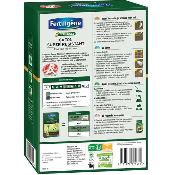 FERTILIGENE Super Resistant Grass All Terrain - 1 kg