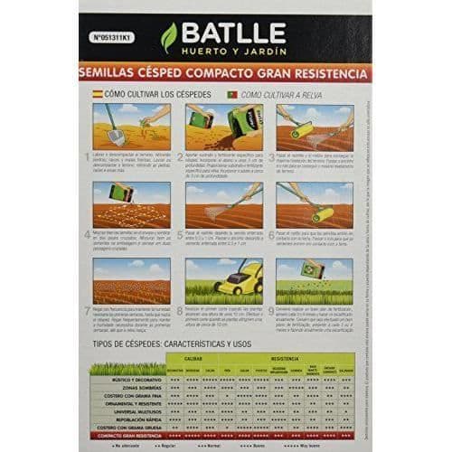 Semillas Batlle Batlle kompakta gräsfrön med hög motståndskraft 1 kg - 051k11k1