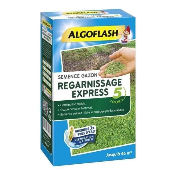 ALGOFLASH - Express påfyllning av gräsmattor 5 dagar 1 kg