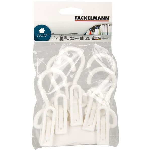 Set med 5 blå eller vita klädhängare Fackelmann Tecno