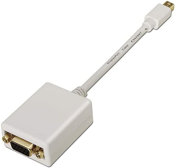 AISENS A125-0136 - 15 cm Mini DP till SVGA och mDP/M-SVGA omvandlare, Blanco färg