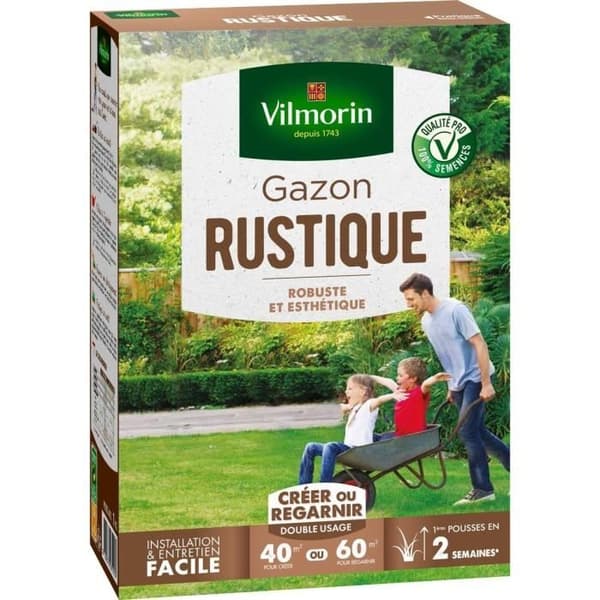 VILMORIN Rustika gräsfrön - Box med 1 kg