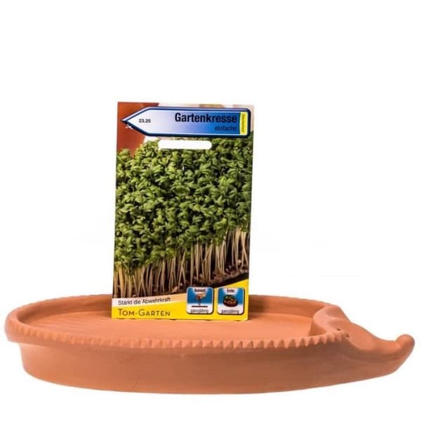 Römertopf Herbes de Cresson plyschig Igel av Cresson ca. 24 x 14 cm - 451 00