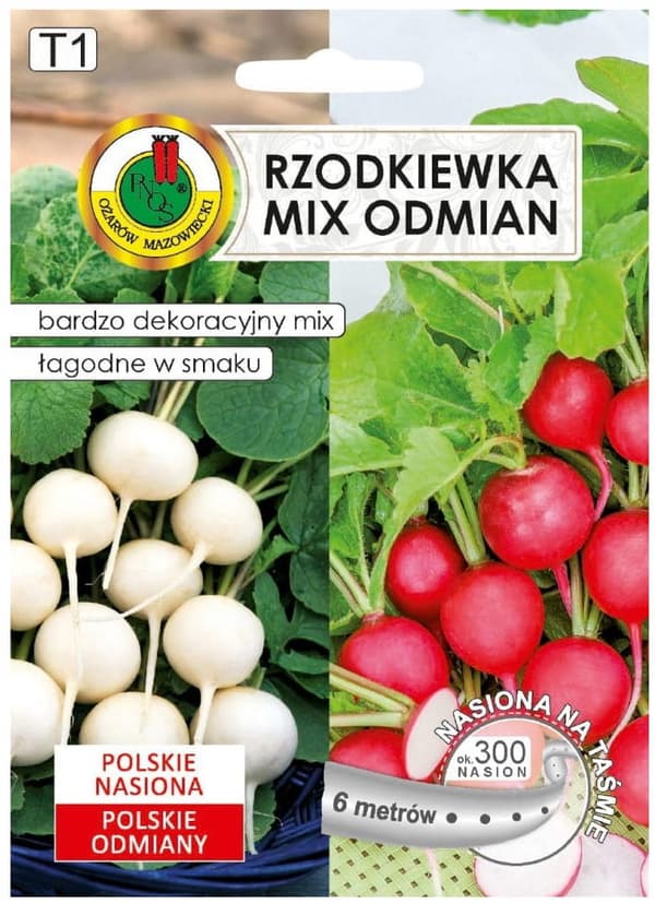 Retiisin siemenet KRASA + Śnieżka -teipillä - värien ja makujen sekoitus