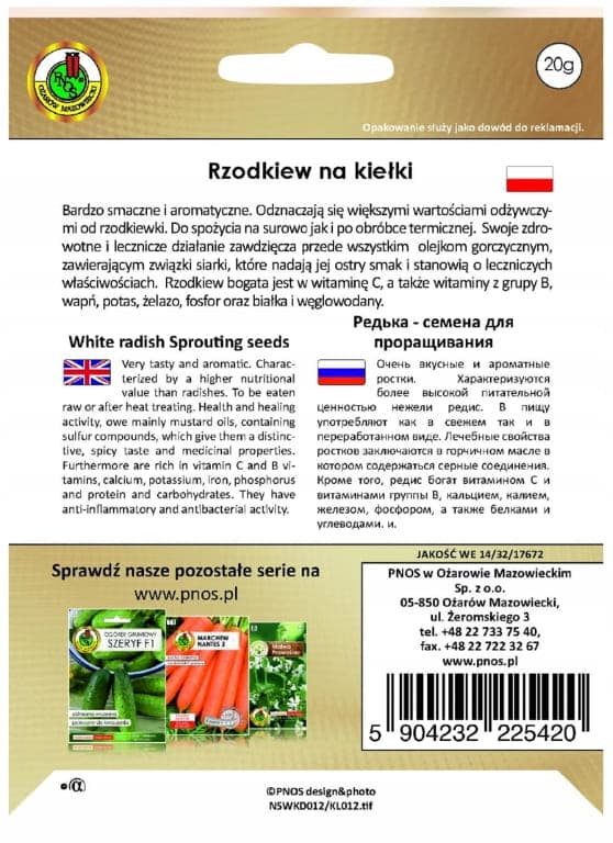 Rädisa groddfrön 20g Smakrika och nyttiga