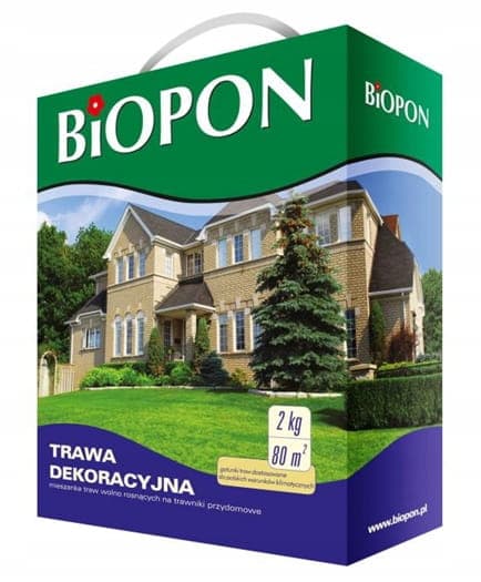 Biopon Dekorativt gräs 2 kg Gräsfrön dekorativ gräsmatta blandning tät