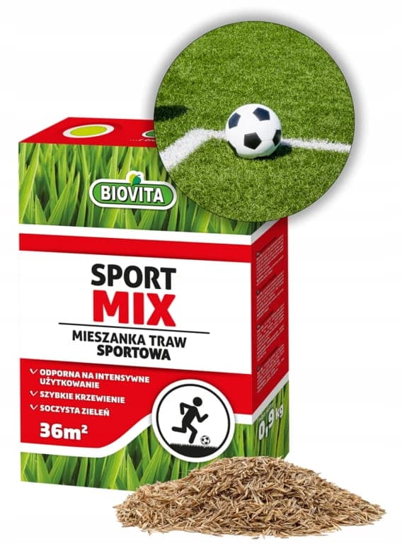 SportMix græsblanding 0,9 kg Tæt og holdbar græsplæne, der er modstandsdygtig over for skader