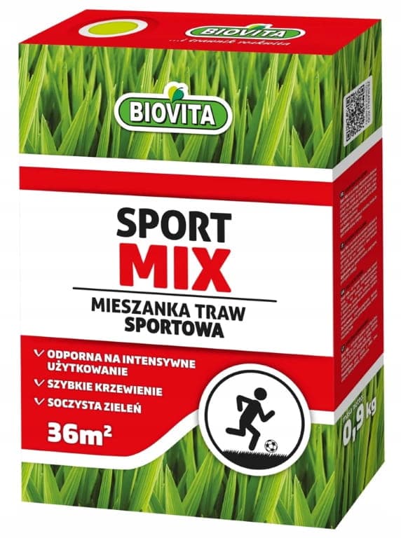 SportMix græsblanding 0,9 kg Tæt og holdbar græsplæne, der er modstandsdygtig over for skader