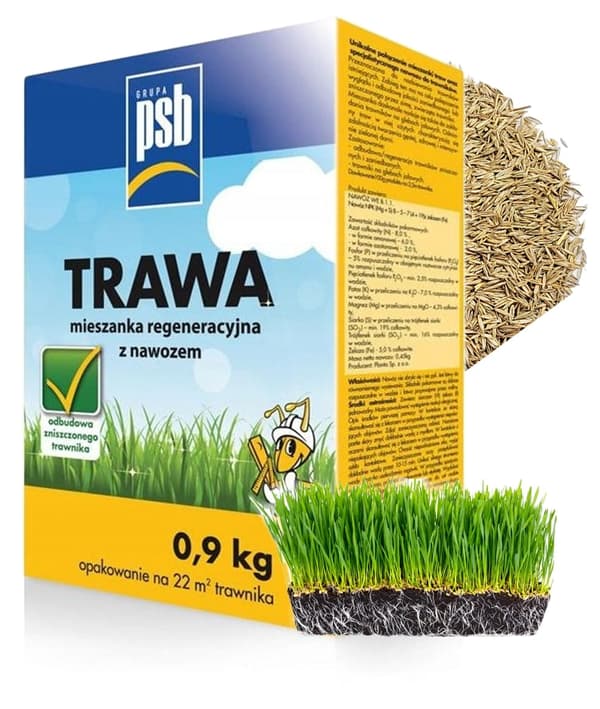Regeneratiiviset nurmikonsiemenet lannoitteella 0,9 kg