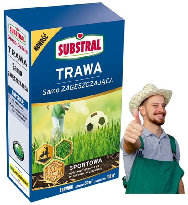 Urheilunurmi 1 kg itsetiivistyvä seos, joka kestää tallautumista