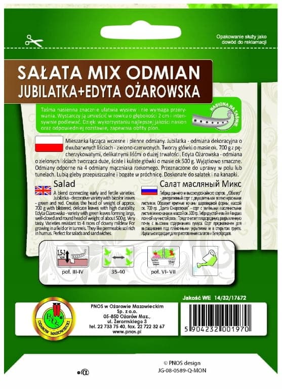 Smörhuvudssallat Jubilatka + Edyta Ożarowska 6m tidiga sorter