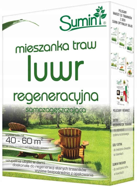 SUMIN Itsepaksuuntuva uudistava nurmi Luwr GARDEN 1 kg