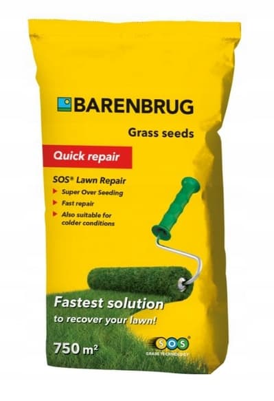 NURMIKOIDEN UUDISTAMINEN YLIKYLVÄKSI Barenbrug SOS Quick Repair 15kg NURMIKOIDEN KORJAUS