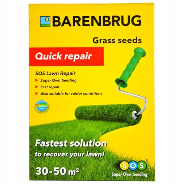 REGENERERING AF GRÆS TIL EFTERSÅNING Barenbrug SOS Quick Repair 1kg PLÆNREPARATION