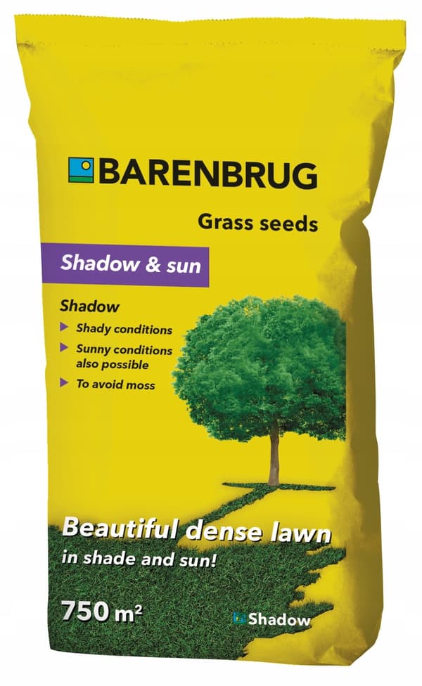 Barenbrug Shadow&Sun -nurmikko 15 kg TIHEÄ TUMMANVIHREÄ NURMI AURINKOVARJOON