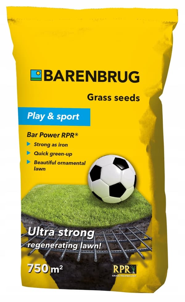 Barenbrug RPR Lawn 15kg Gräsfrön Självregenererande Självförtjockande