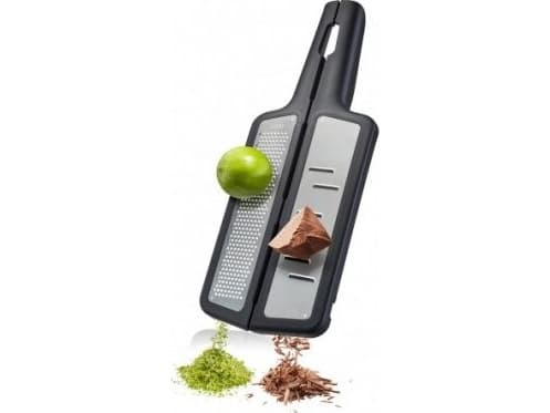 Gefu grater Rafino 29.5 x 11 x 2.5 cm, stainless steel silver and black