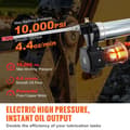 Miniatyrbild 2 av 7: 10000PSI 20V sladdlös elektrisk fettpistolsats med 2 batterier och multifunktionella tillbehör, effektiv smörjning