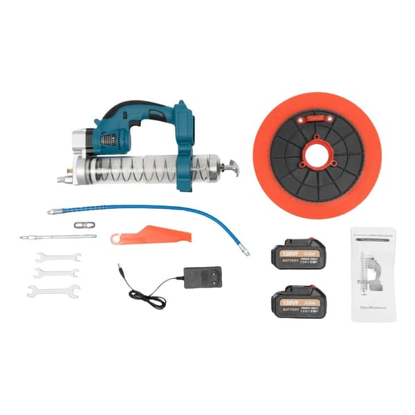21V Batteridriven Smörjpress, Högtryck 6000 psi, Långvarigt 2600mAh Batteri, Ergonomisk Design