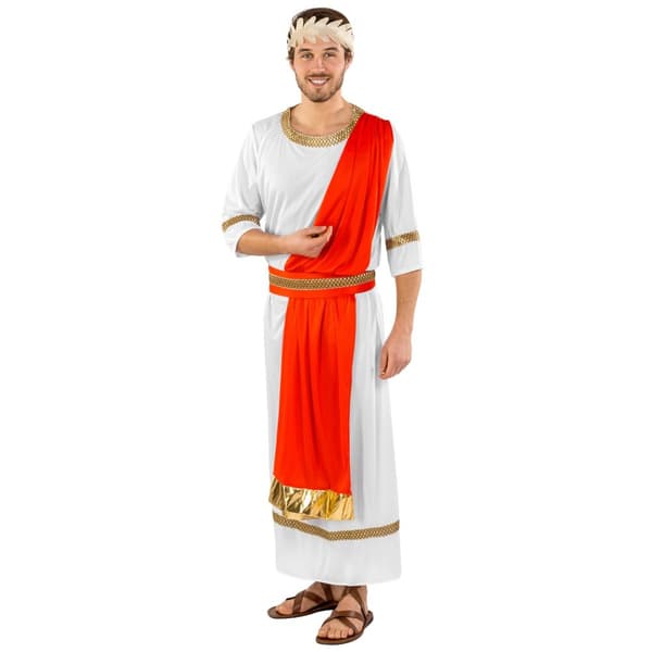 Julius Cæsar kostume hvid XL