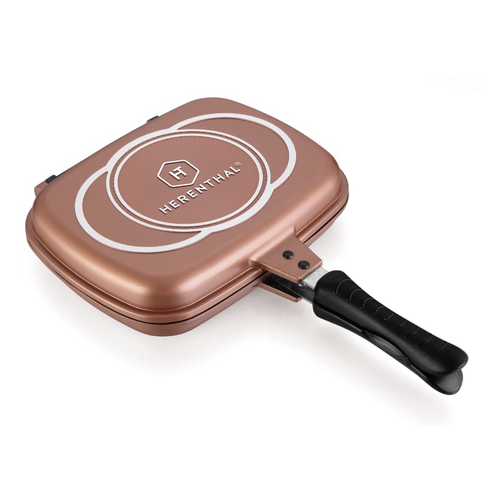 Herenthal - Dubbel grillpanna 34cm - Koppar