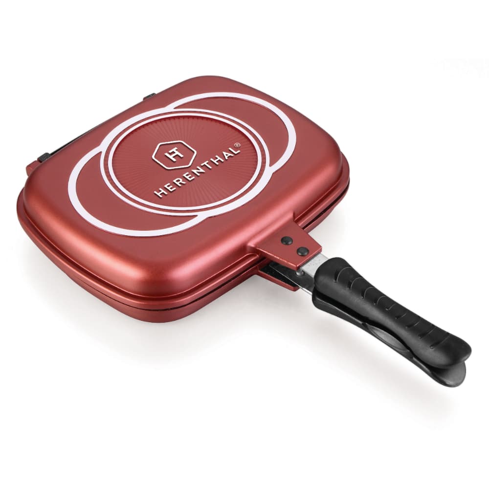 Herenthal - Dubbel Grillpanna 34cm - Vinröd