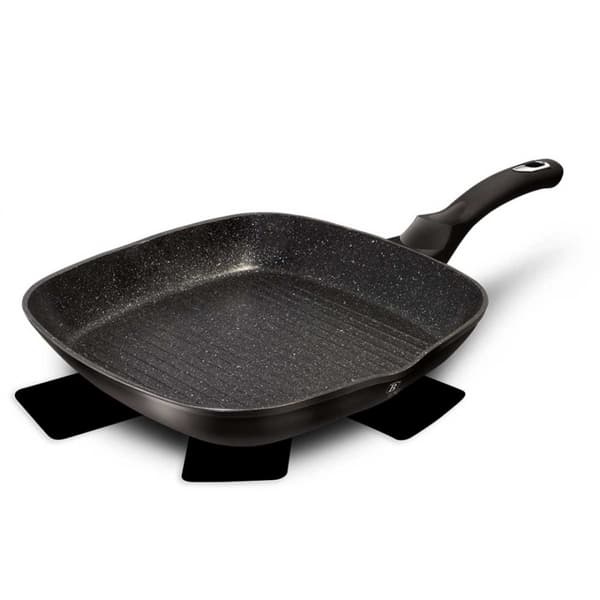 GRANIT GRILLPANA 28 cm BERLINGER HAUS BH-1846 SVART SILVER