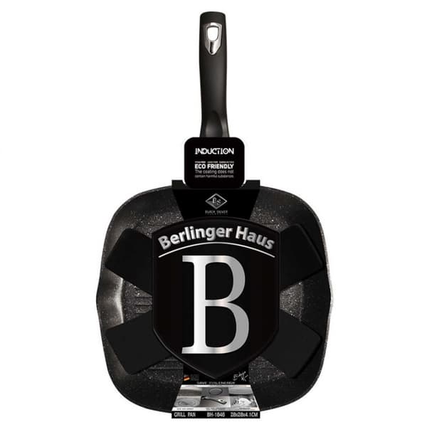 GRANIT GRILLPANA 28 cm BERLINGER HAUS BH-1846 SVART SILVER