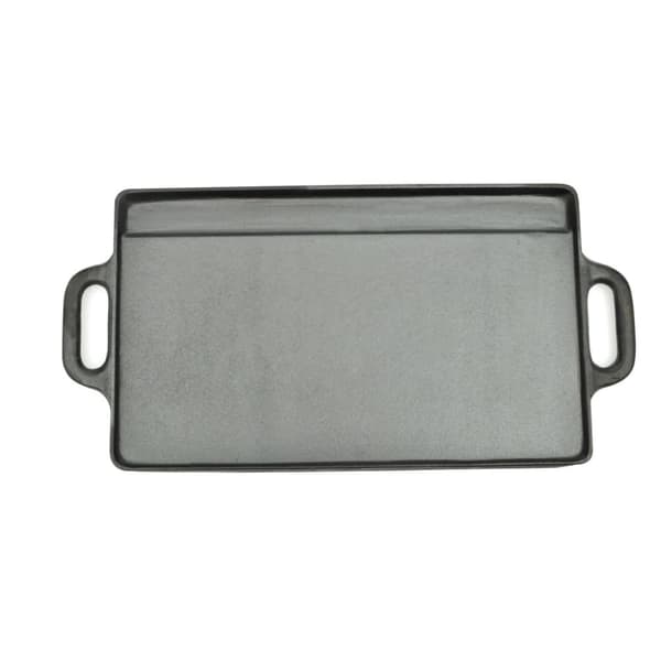 The Living Store Grillplatta gjutjärn 50x23 cm vändbar -  Bordsgrillar & grillpannor