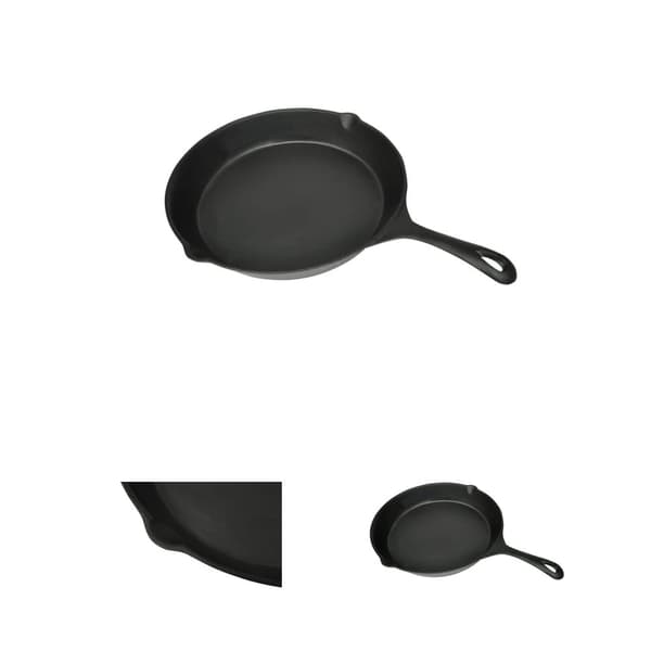 The Living Store Gjutjärnspanna grill 30 cm rund -  Bordsgrillar & grillpannor