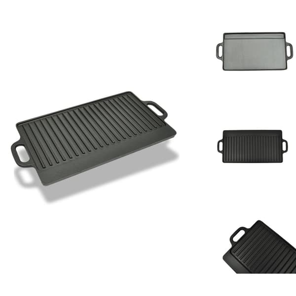 Bordsgrillar & grillpannor - Living Grillplatta gjutjärn 50x23 cm vändbar