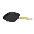 Miniatyrbillede 3 af 6: Grillpande i støbejern med træhåndtag 20x20 cm - Grillpander - Sliplet - Home & Living