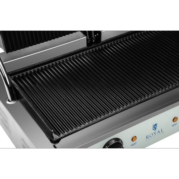 Dobbeltsidet, rillet kontaktgrill