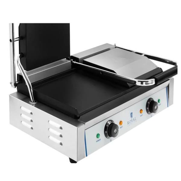 Kontakt dubbelsidig dubbel slät kontaktgrill 3600W 230V Royal Catering