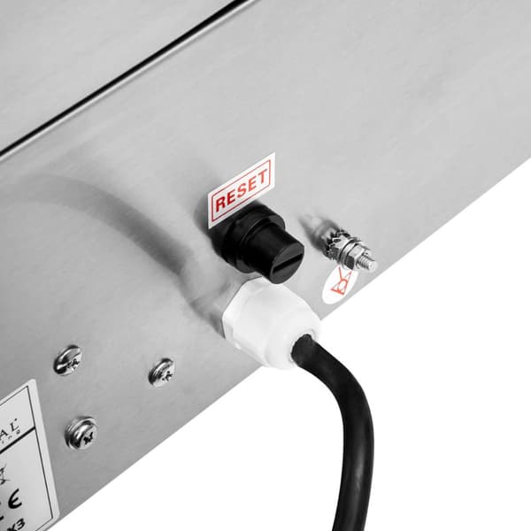Elektronisk styret rillet kontaktgrill 34 x 23 cm 2200 W