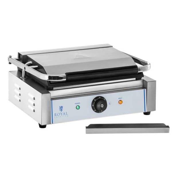 Kontakt PANINI 2200W 230V dubbelsidig slät kontaktgrill Royal Catering
