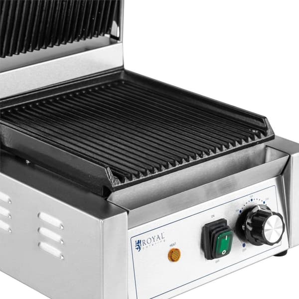 Ribbstickad elektrisk kontaktgrill 23 x 22 cm 1800 W