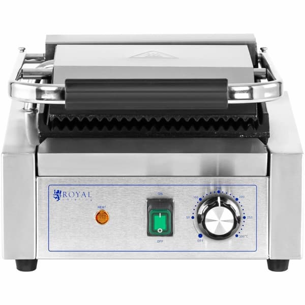 Ribbstickad elektrisk kontaktgrill 23 x 22 cm 1800 W