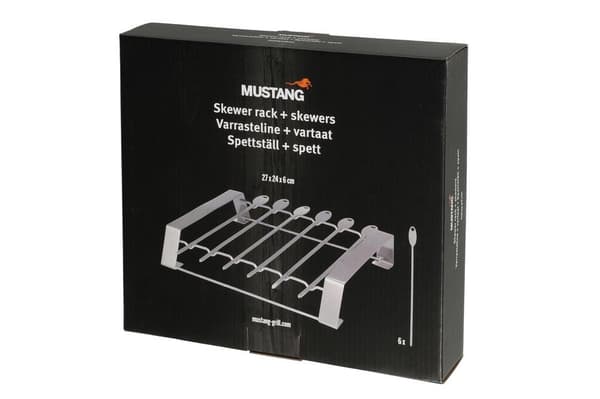 Mustang Spettställ och grillspett 6 st.
