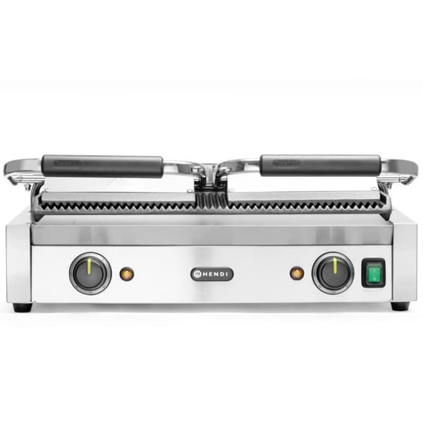 Kaksoisurallinen kosketinritilä 3600W - Hendi 263709
