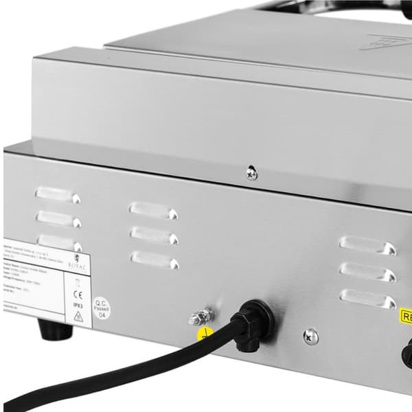 Elektrisk kontaktgrill, glat og rillet plade, 33 x 22 cm, 2200 W