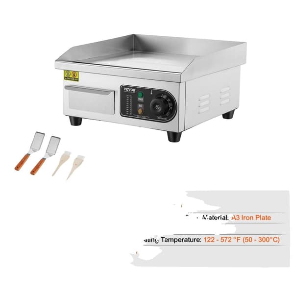 Elektrisk Bordgrill, 4400W Effekt, Non-Stick Kogesurface,2800W 18in 2000W 14in
