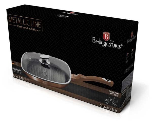 GRANIT GRILLPANA 28 cm BERLINGER HAUS ROSE GULD BH-1610