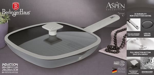 TITANIUM GRILL PAN BERLINGER HAUS BH-7073 ASPEN