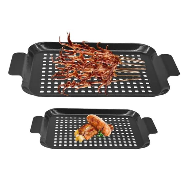 BBQ-grillaustopperi, tarttumaton muotoilu, kaksinkertainen kypsennysalue, monikäyttöinen sisä- ja ulkokäyttöön