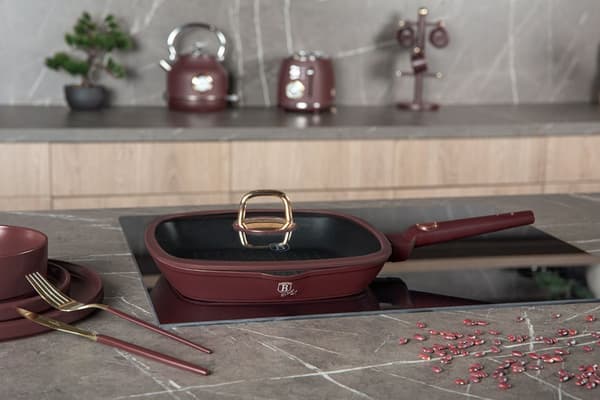TITANIUM GRILLPANDE MED LÅG 28cm BERLINGER HAUS BH-8037 LEONARDO