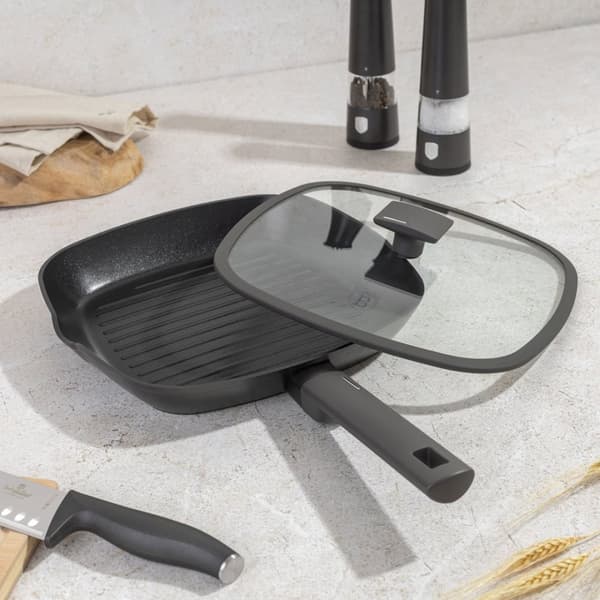 TITANIUM GRILLPANA MED LOCK 28cm BERLINGER HAUS BH-8127 ANTRACIT