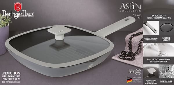 TITANIUM GRILL PAN BERLINGER HAUS BH-7073 ASPEN