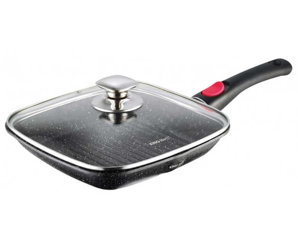GRANIT GRILLPAND 28cm KINGHOFF KH-1511 AFTAGbart HÅNDTAG